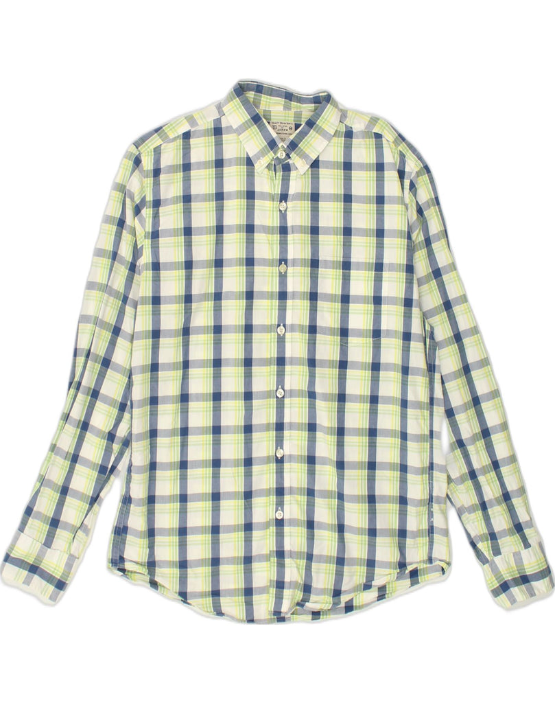 J. CREW Mens Shirt Medium Green Check Cotton | Vintage J. Crew | Thrift | Second-Hand J. Crew | Used Clothing | Messina Hembry 