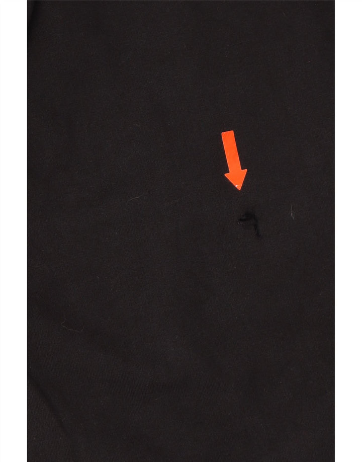 ELLESSE Mens Graphic Hoodie Jumper Small Black Cotton Vintage Ellesse and Second-Hand Ellesse from Messina Hembry 