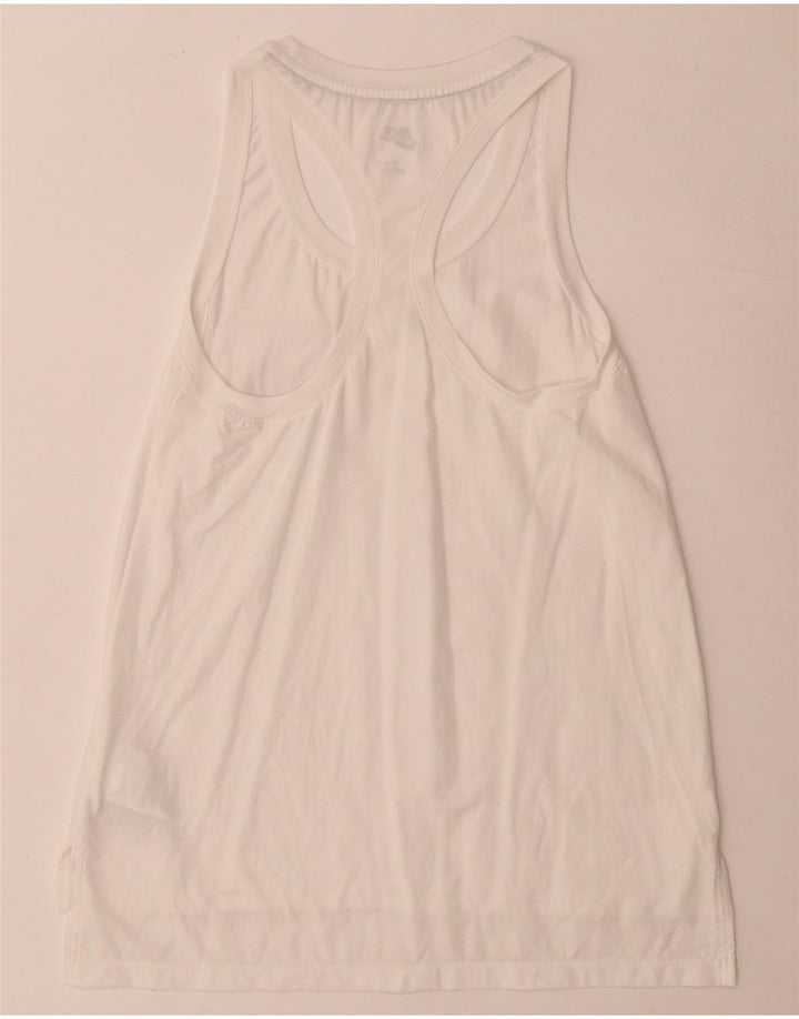 Nike Womens Graphic Vest Top UK 10 Small White Modal