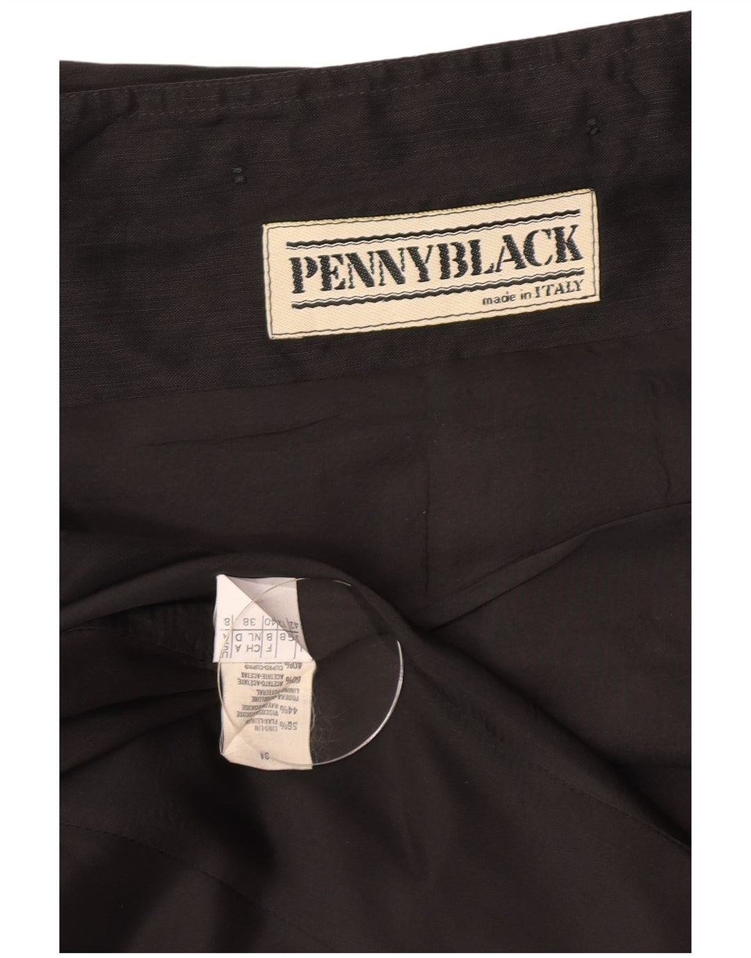 Penny Black Womens 3 Button Blazer Jacket UK 12 Medium  Black Linen