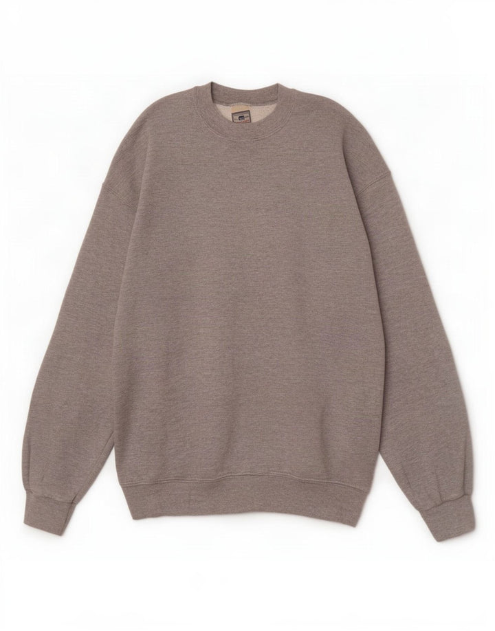 Lee Womens Sweatshirt Jumper UK 14 Medium Grey Flecked Cotton