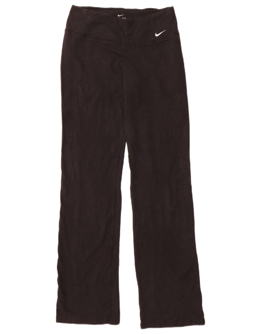 Nike Womens Dri Fit Tracksuit Trousers UK 14 Medium Black Cotton