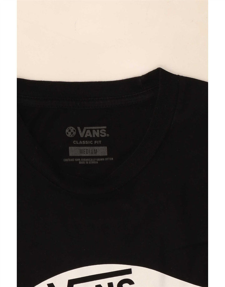 Vans Mens Classic Fit Graphic T-Shirt Top Medium Black Cotton