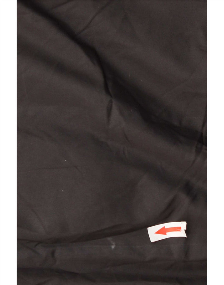 Zara Womens Longline Hooded Padded Gilet UK 14 Medium Black Polyester