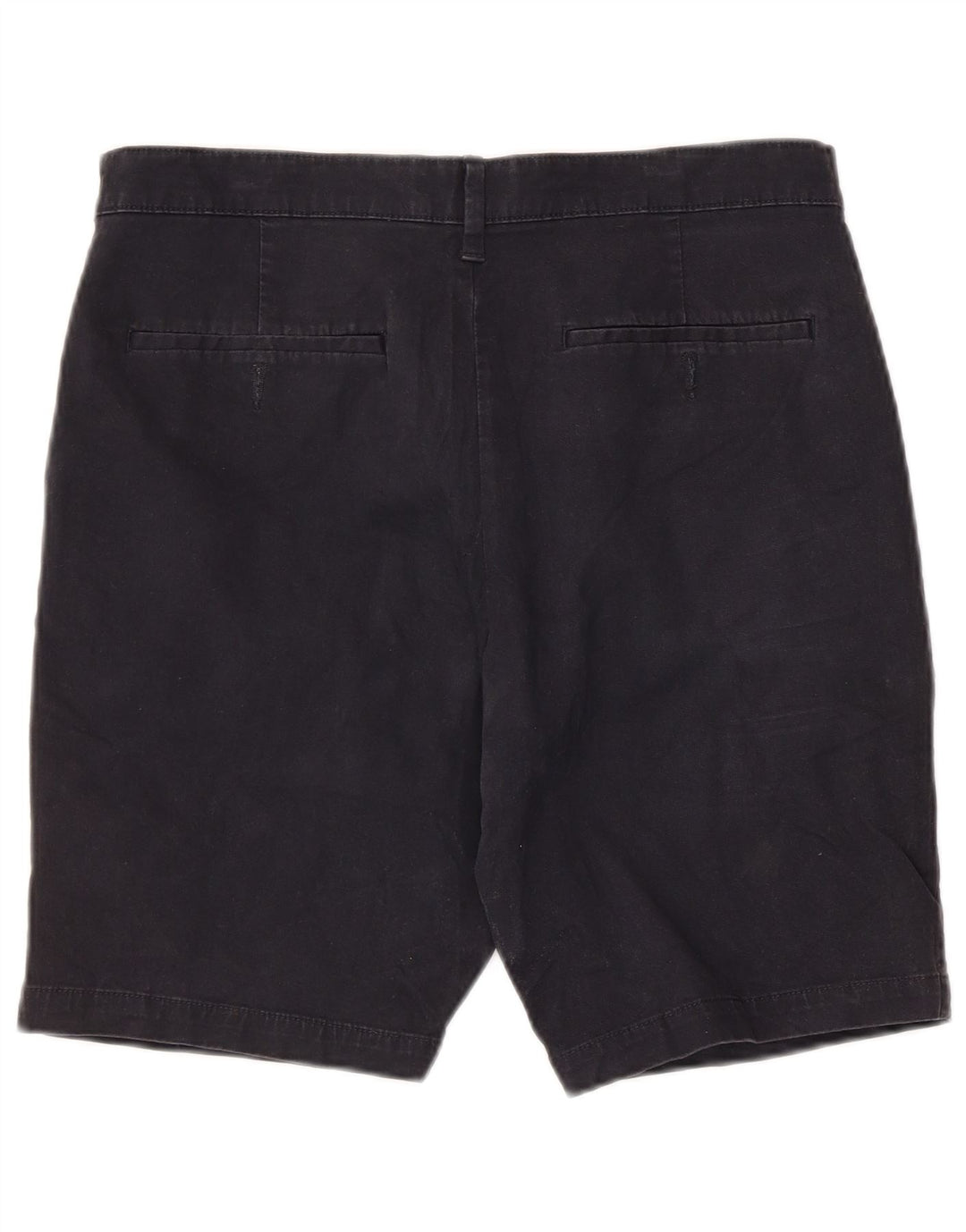 MARKS & SPENCER Mens Regular Fit Chino Shorts W32 Medium Navy Blue Cotton