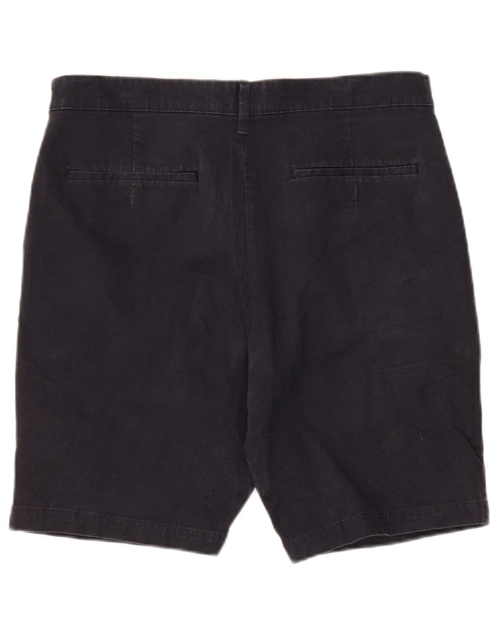 MARKS & SPENCER Mens Regular Fit Chino Shorts W32 Medium Navy Blue Cotton
