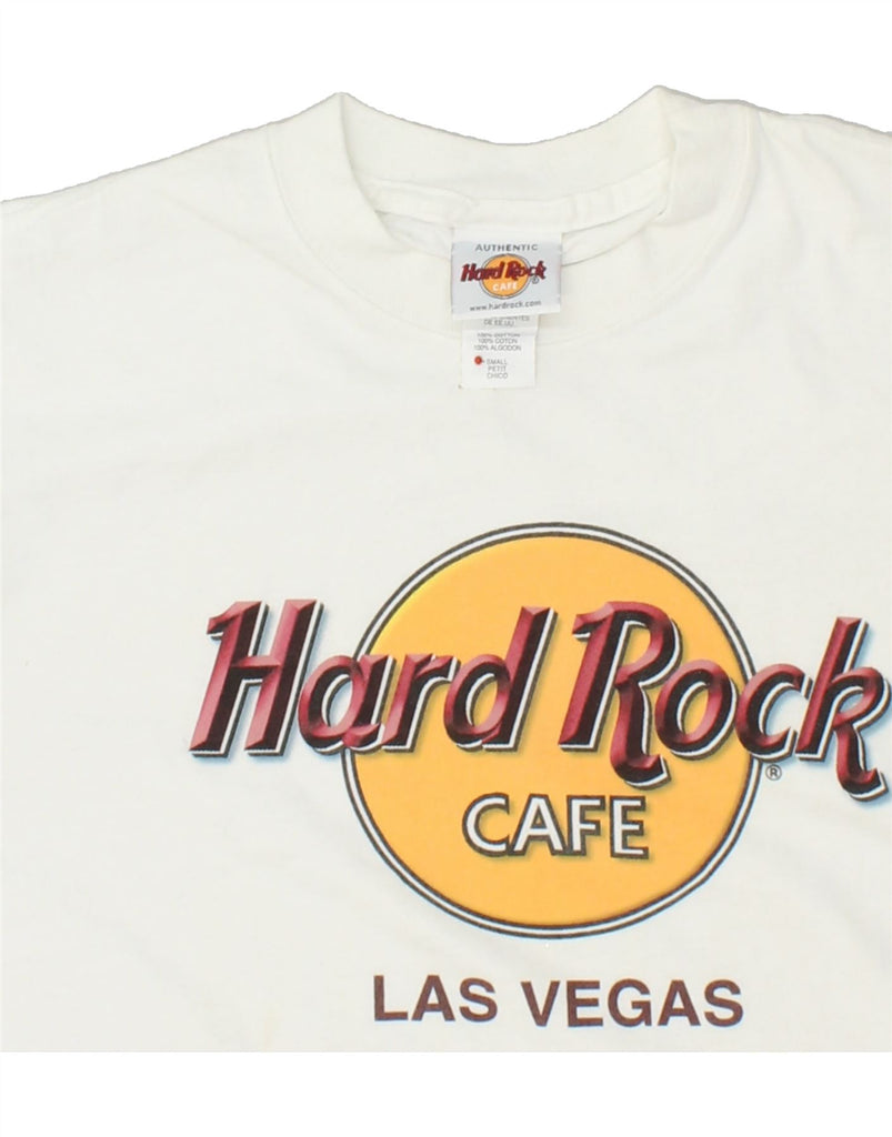 HARD ROCK CAFE Mens Las Vegas Graphic T-Shirt Top Small White Cotton Vintage Hard Rock Cafe and Second-Hand Hard Rock Cafe from Messina Hembry 