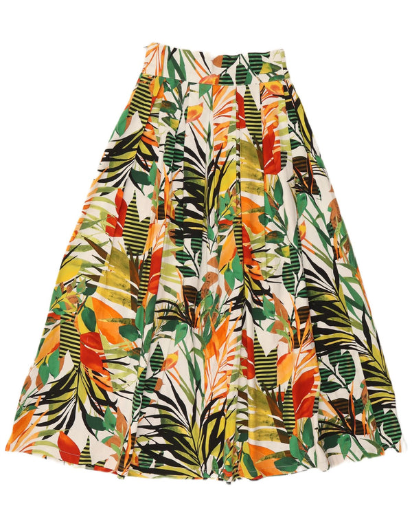 Vintage Womens A-Line Skirt W26 Small Multicoloured Floral