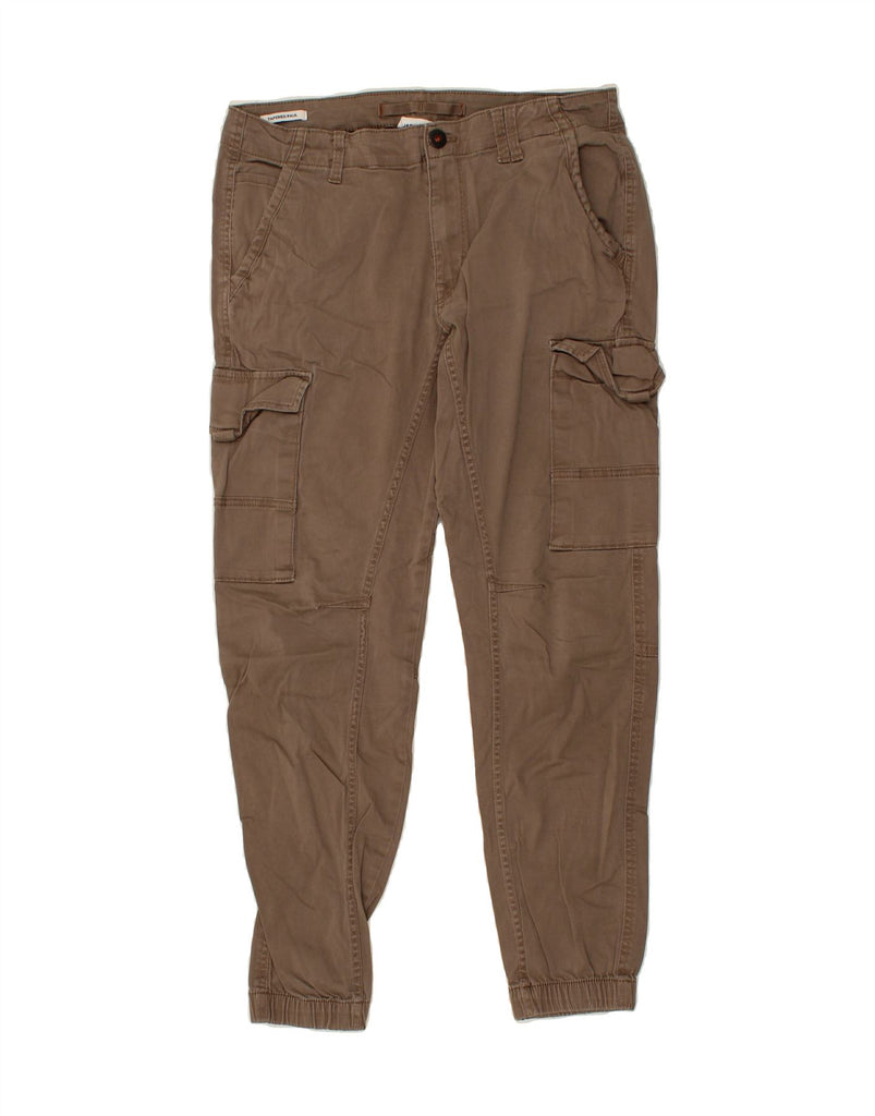 JACK & JONES Mens Paul Tapered Joggers Cargo Trousers W33 L29  Grey Cotton Vintage Jack & Jones and Second-Hand Jack & Jones from Messina Hembry 