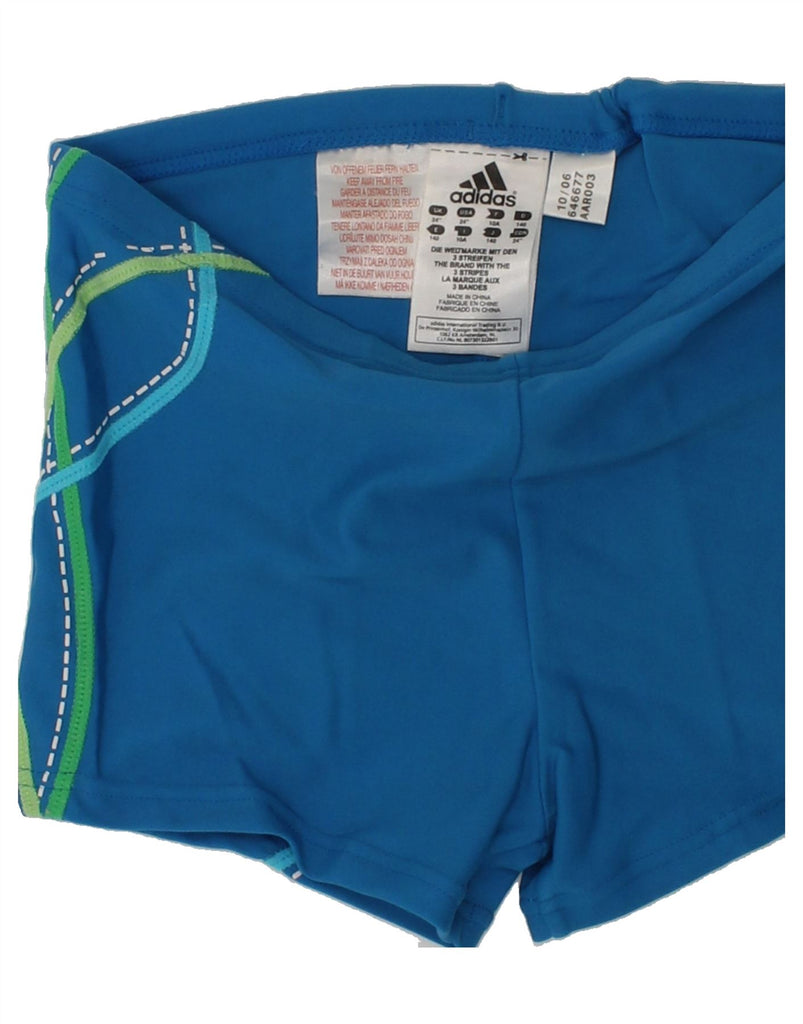 ADIDAS Boys Graphic Swimming Shorts 9-10 Years Blue Polyamide | Vintage Adidas | Thrift | Second-Hand Adidas | Used Clothing | Messina Hembry 