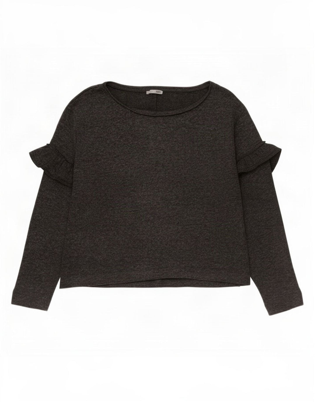Zara Womens Top Long Sleeve UK 14 Medium Grey