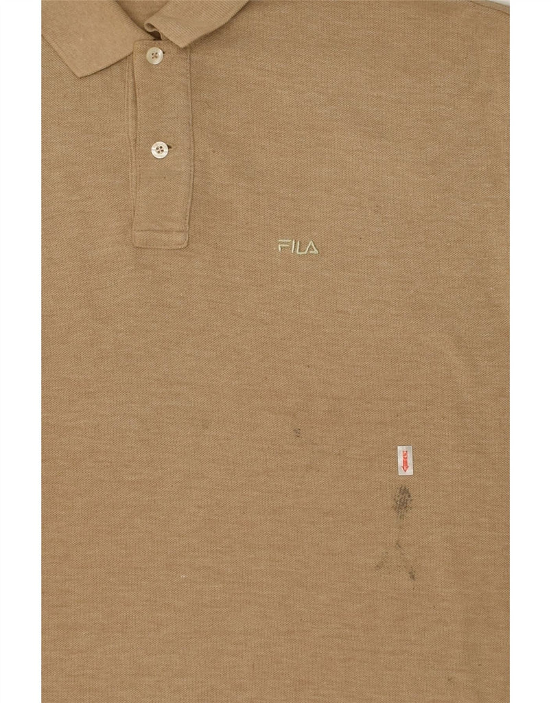 FILA Mens Polo Shirt IT 50 Medium Brown | Vintage Fila | Thrift | Second-Hand Fila | Used Clothing | Messina Hembry 