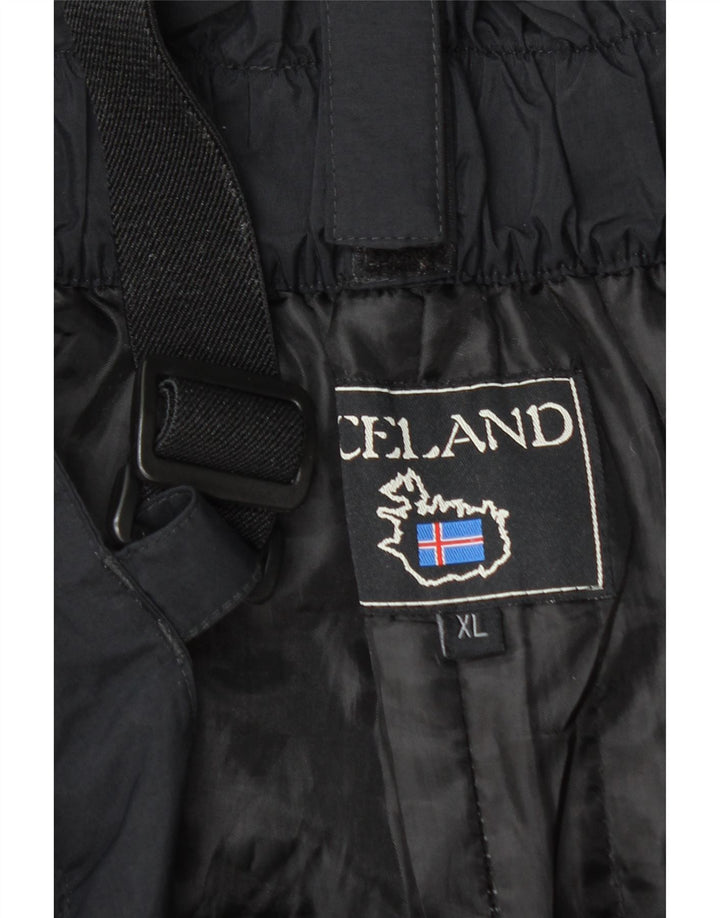 Iceland Mens Dungarees Ski Trousers XL  Black Nylon