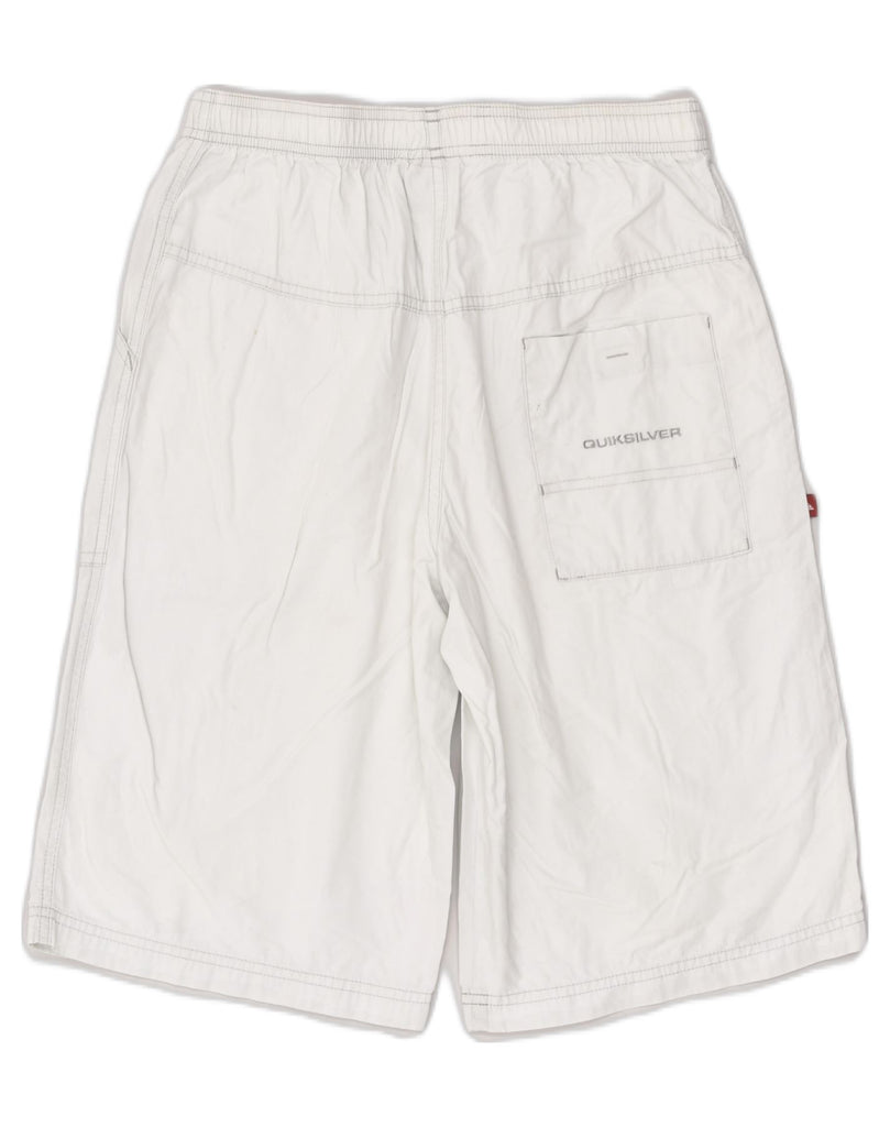 QUIKSILVER Boys Cargo Shorts 13-14 Years W28 Off White | Vintage Quiksilver | Thrift | Second-Hand Quiksilver | Used Clothing | Messina Hembry 