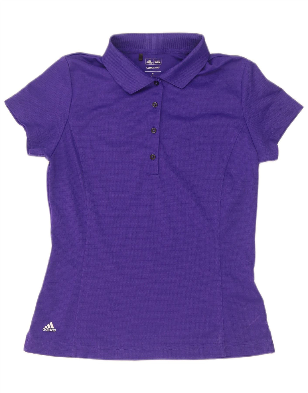 Adidas Womens Climalite Polo Shirt UK 12 Medium Purple Polyester
