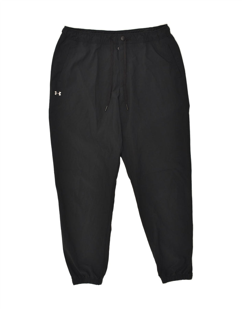 UNDER ARMOUR Womens Joggers Trousers UK 14 Large W32 L28 Black Polyester | Vintage Under Armour | Thrift | Second-Hand Under Armour | Used Clothing | Messina Hembry 