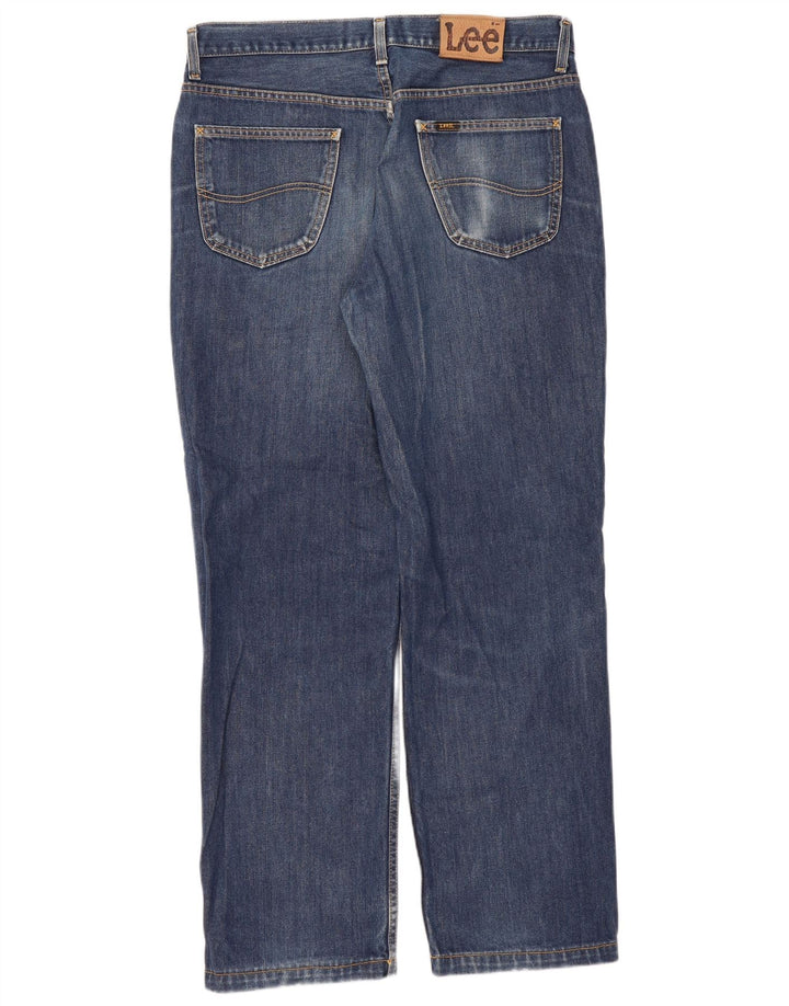 Lee Mens Chicago Straight Jeans W36 L31 Blue Cotton