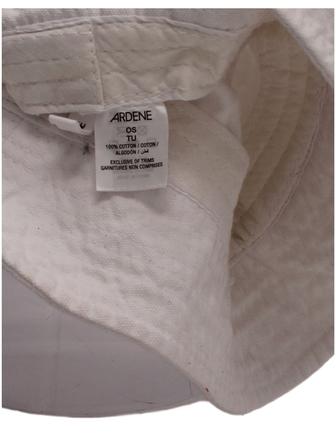 VINTAGE Womens Graphic Bucket Hat One Size White Cotton