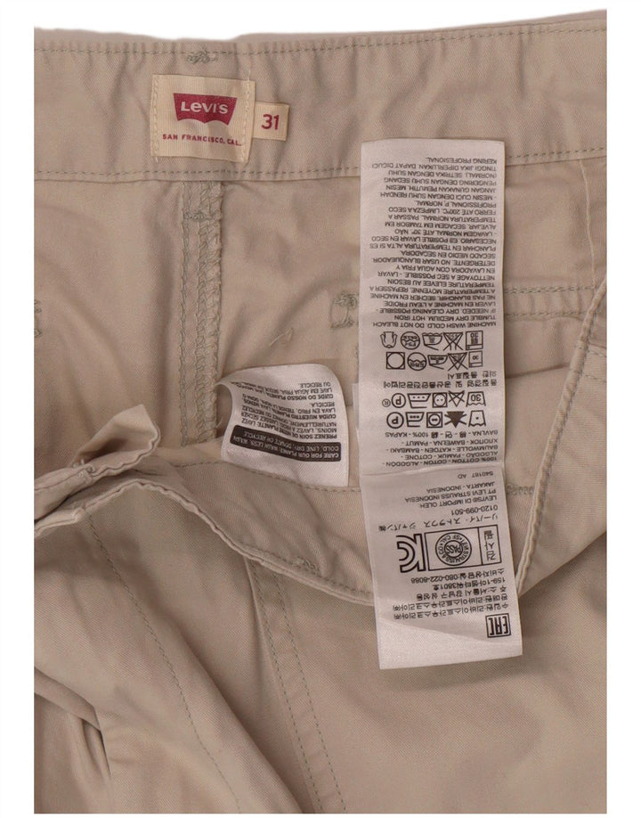 LEVI'S Mens Straight Chino Trousers W31 L28 Beige Cotton