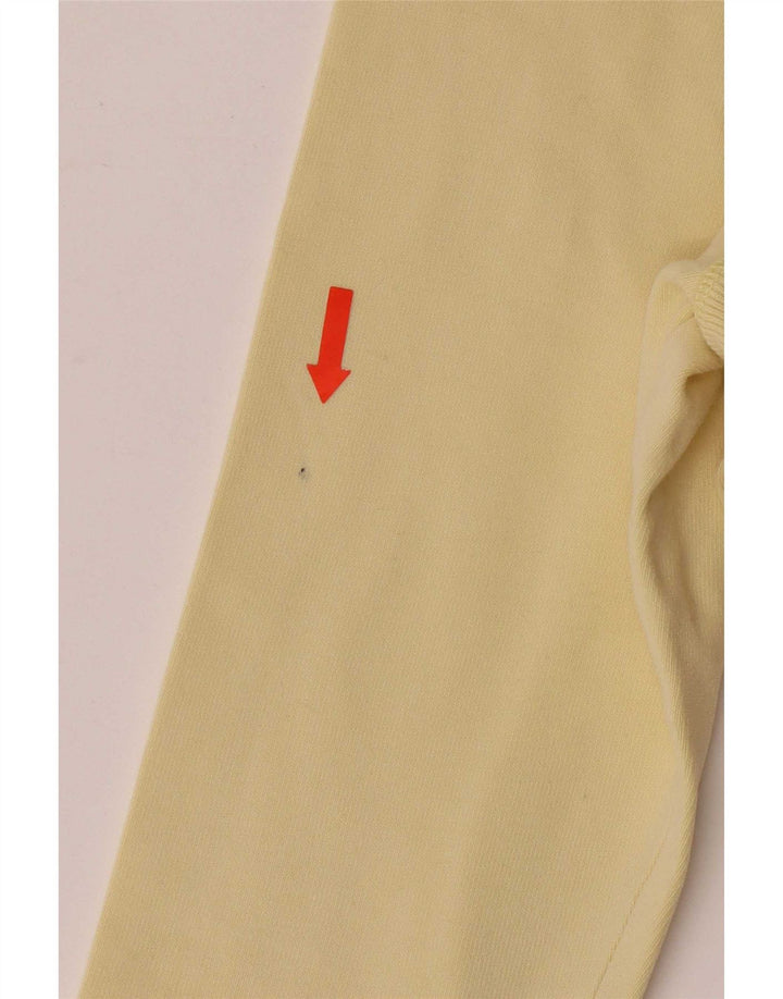 Superdry Womens Top Long Sleeve UK 14 Large Yellow Cotton