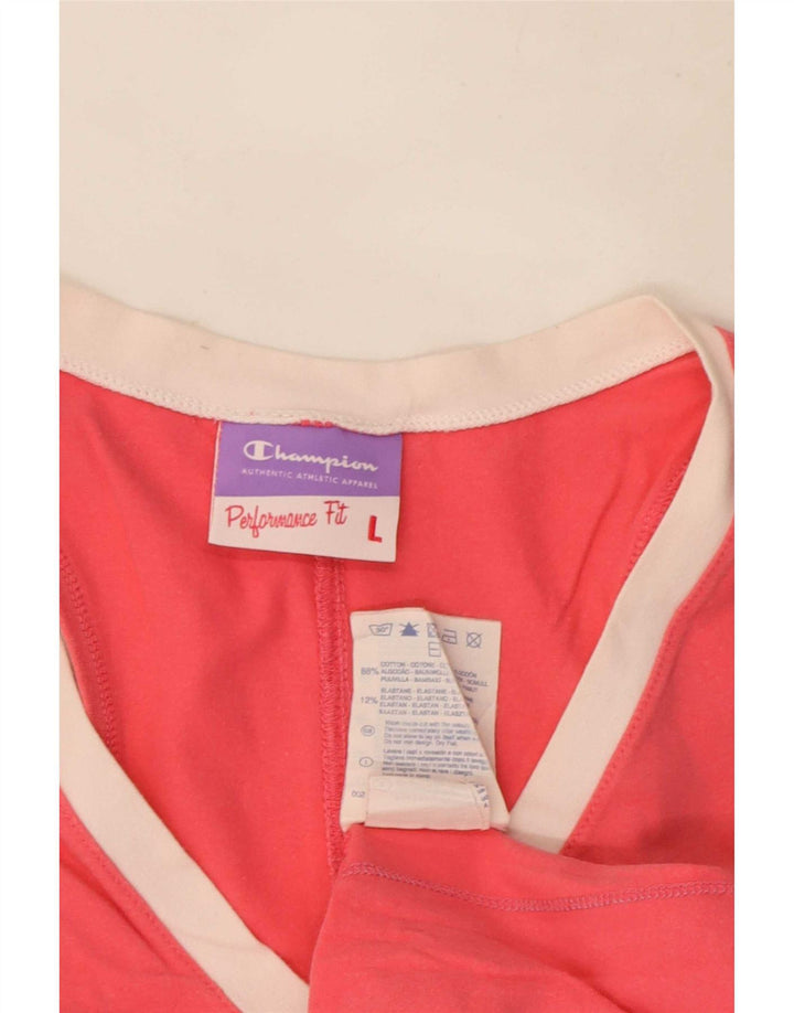 Champion Womens Performance Graphic Vest Top UK 14 Large Pink Colourblock