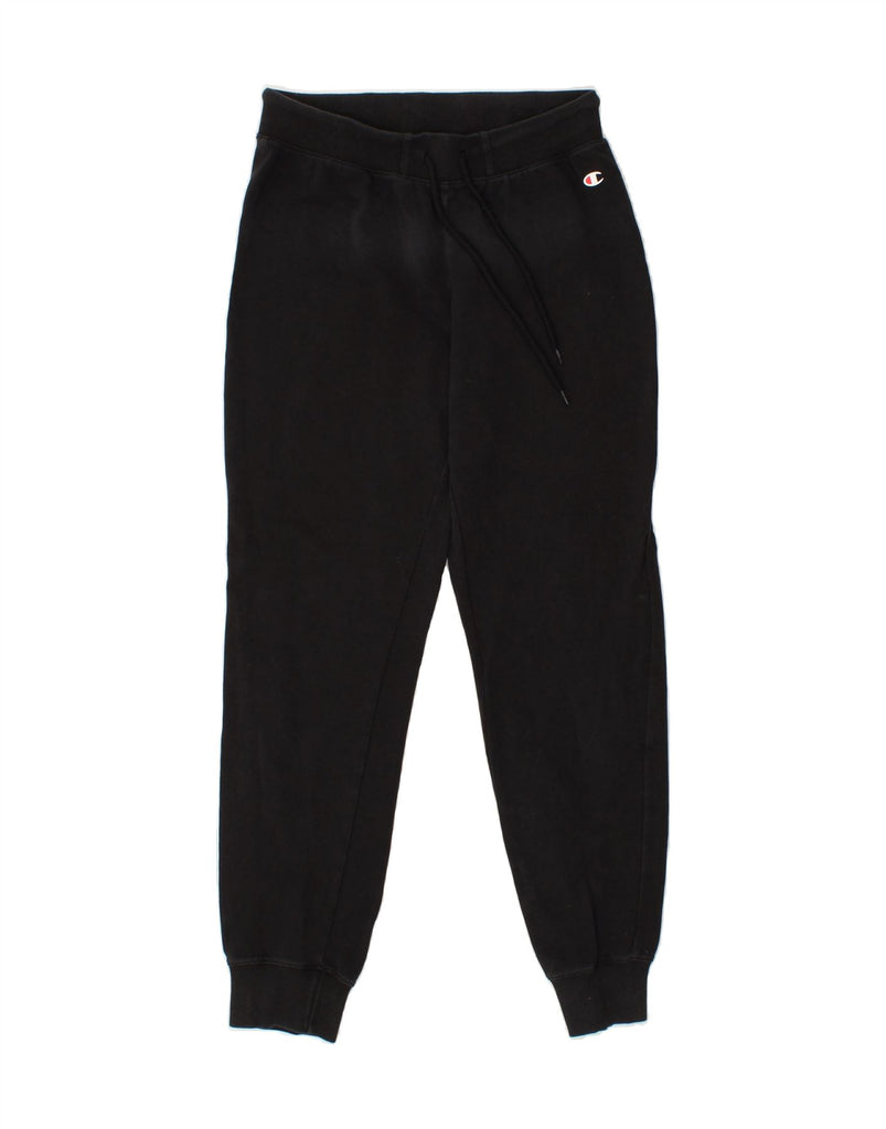 CHAMPION Womens Tracksuit Trousers Joggers UK 10 Small Black Cotton | Vintage Champion | Thrift | Second-Hand Champion | Used Clothing | Messina Hembry 