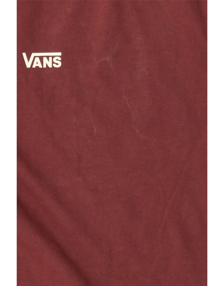 VANS Mens Classic Fit T-Shirt Top Medium Burgundy Cotton Vintage Vans and Second-Hand Vans from Messina Hembry 