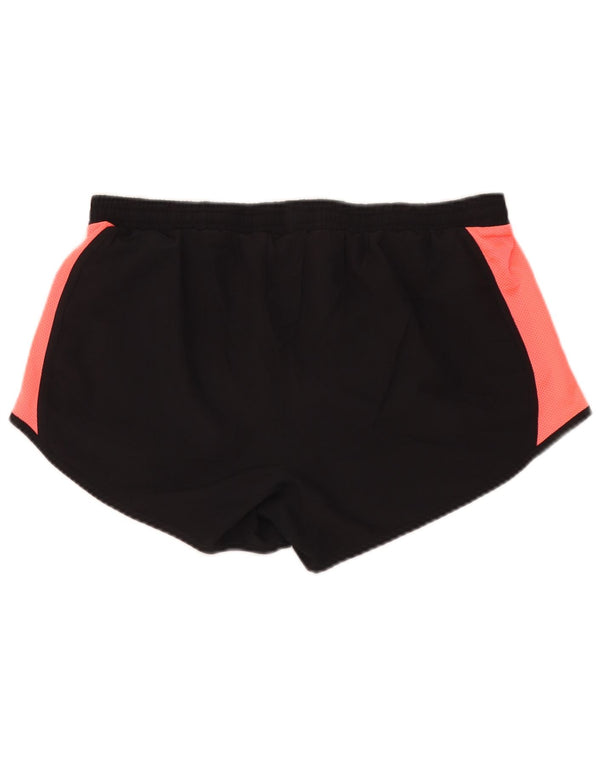 Under Armour Womens Heat Gear Sport Shorts UK 16 Large Black Colourblock