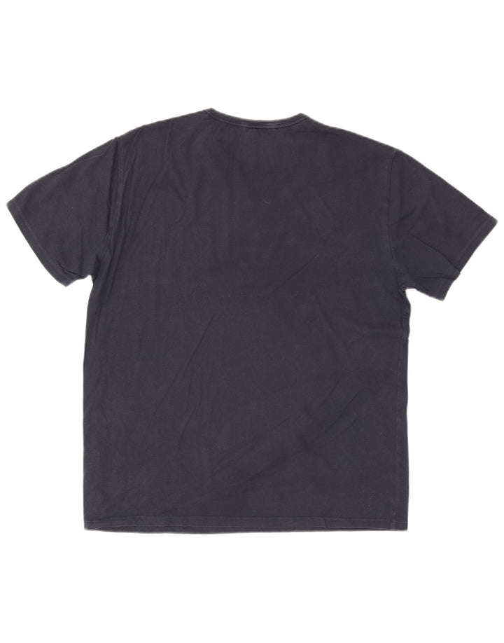 Sun68 Mens T-Shirt Top 2XL Navy Blue Cotton