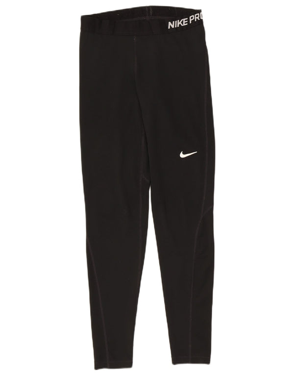 Nike Womens Dri Fit Graphic Leggings UK 12 Medium  Black