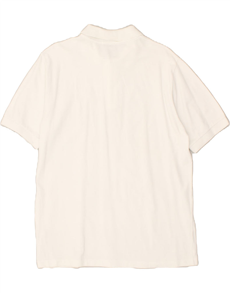 TRUSSARDI Mens Polo Shirt XL White Cotton | Vintage Trussardi | Thrift | Second-Hand Trussardi | Used Clothing | Messina Hembry 
