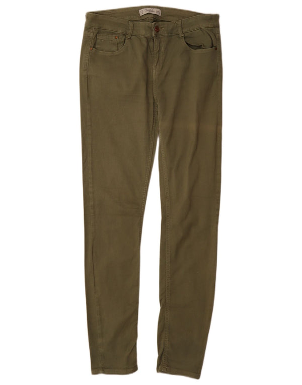 Zara Womens Skinny Casual Trousers EU 40 Medium W30 L30 Khaki