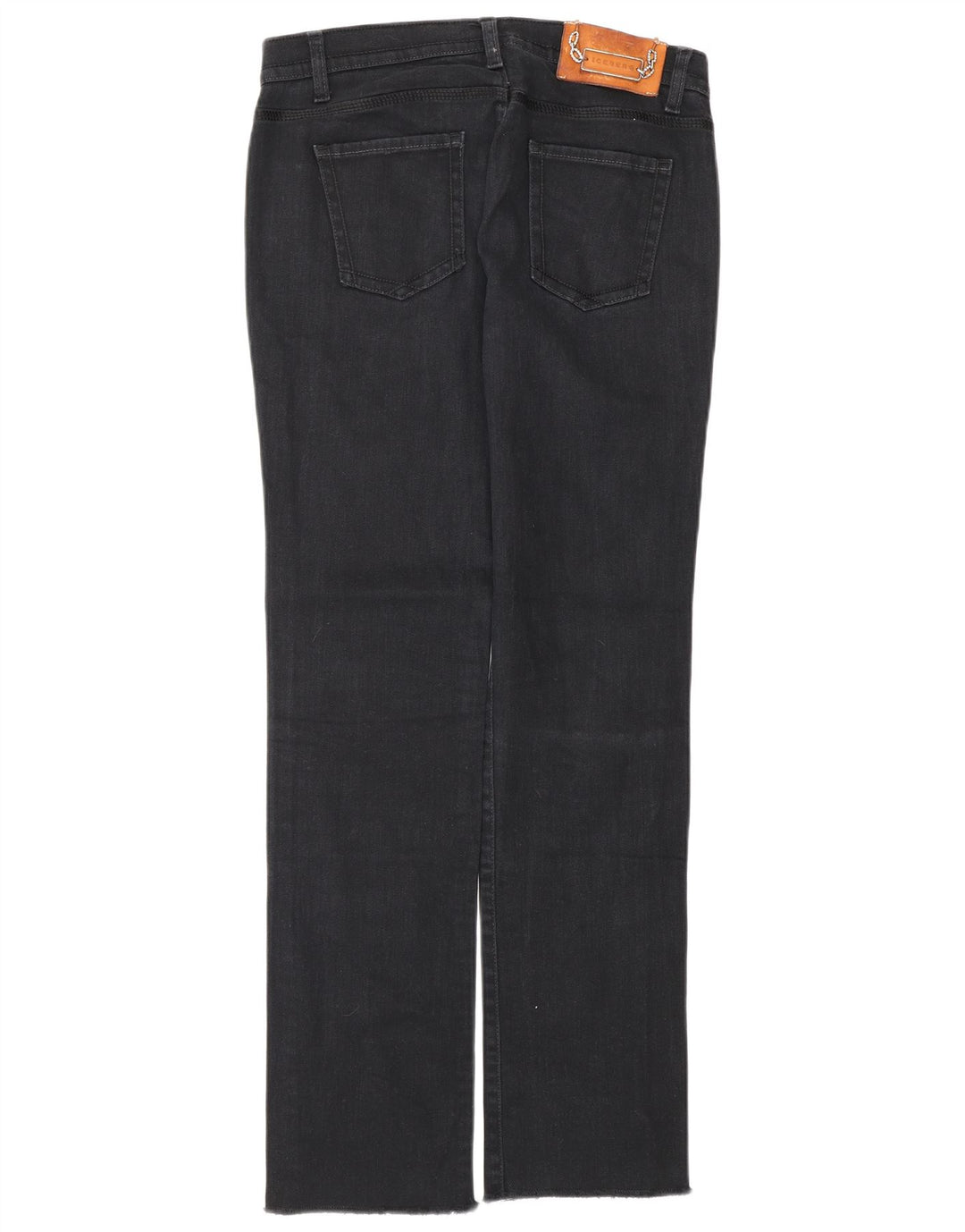 ICEBERG Womens Low Waist Straight Jeans W31 L30 Navy Blue Cotton