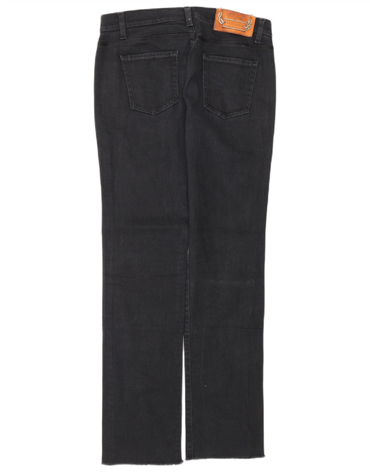 ICEBERG Womens Low Waist Straight Jeans W31 L30 Navy Blue Cotton