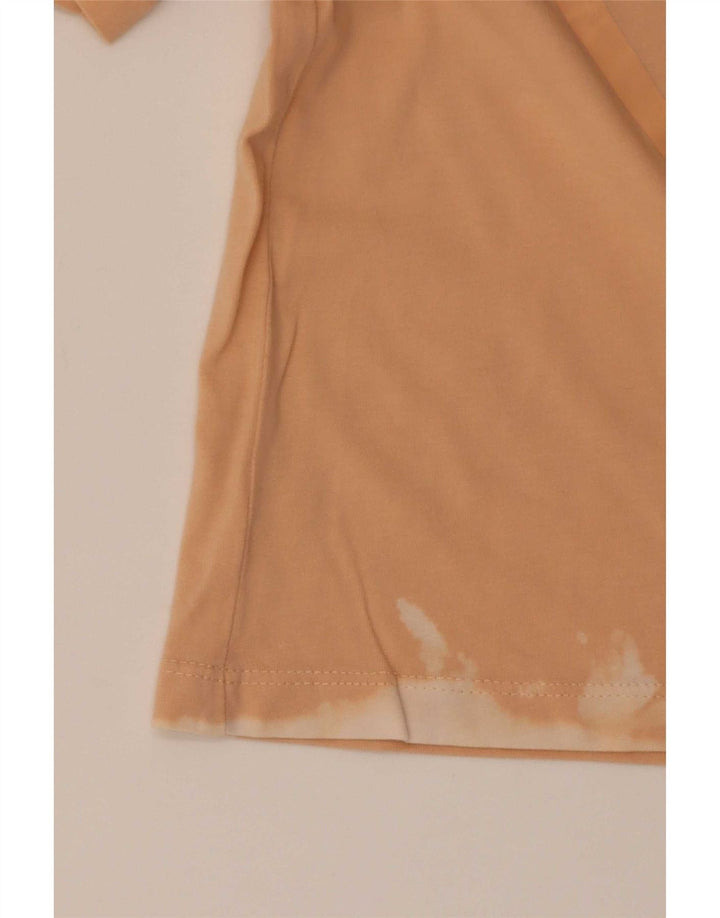 Guess Womens Crop Graphic T-Shirt Top UK 12 Medium Orange