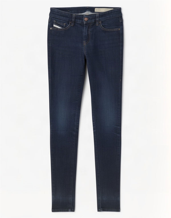 Diesel Womens Slandy Regular Waist Skinny Jeans W26 L34 Navy Blue