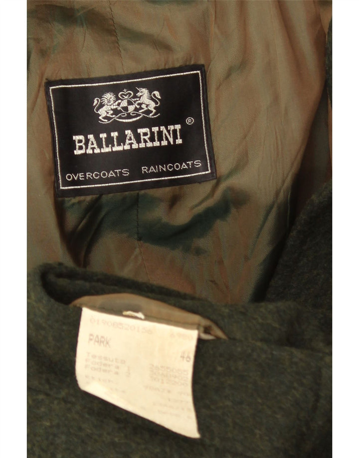 Ballarini Mens Overcoat IT 46 Small Khaki Wool