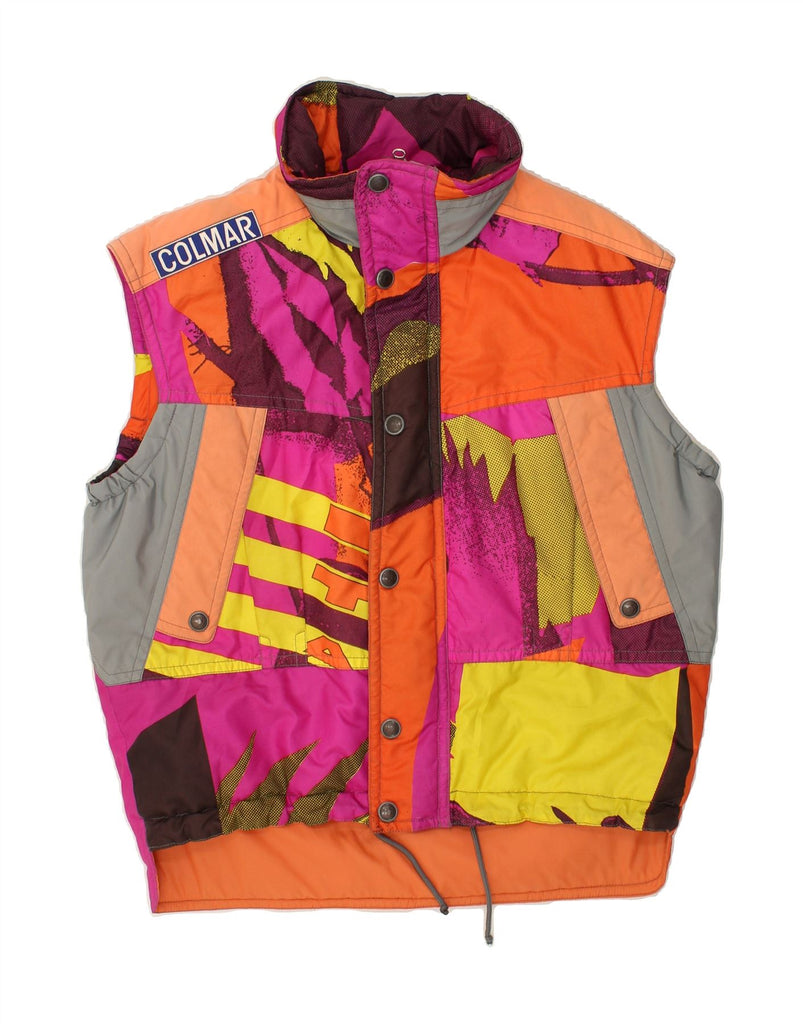 COLMAR Mens Graphic Gilet UK 38 Medium Multicoloured Colourblock Sports | Vintage Colmar | Thrift | Second-Hand Colmar | Used Clothing | Messina Hembry 