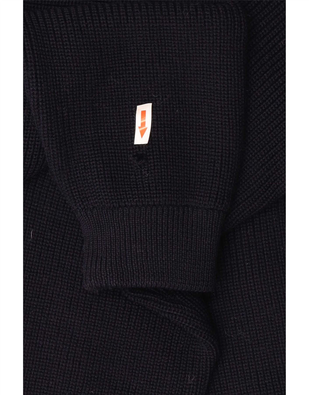 Vintage Mens Cardigan Sweater Medium Navy Blue Virgin Wool