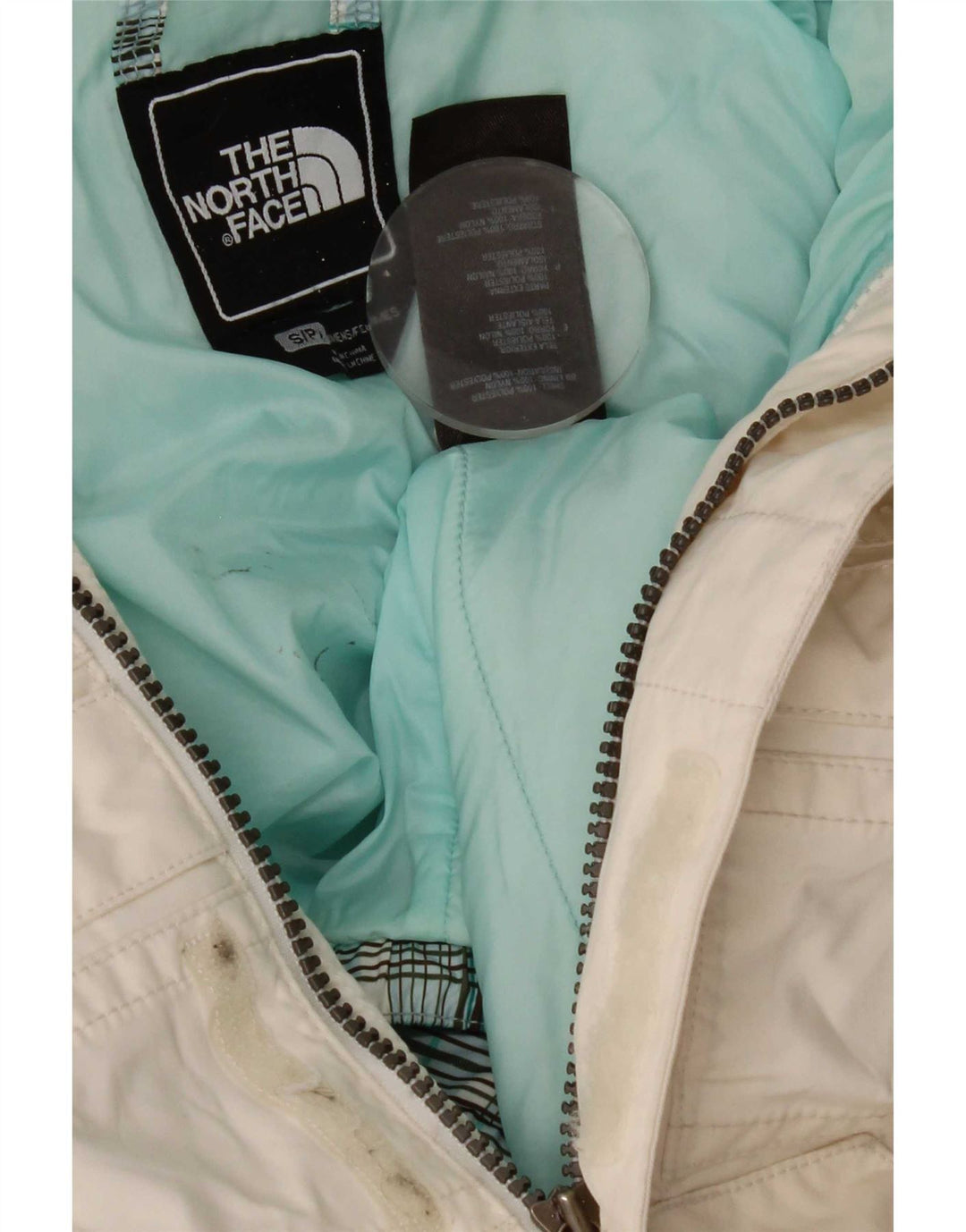 The North Face Womens Hooded Ski Jacket UK 10 Small White Polyester