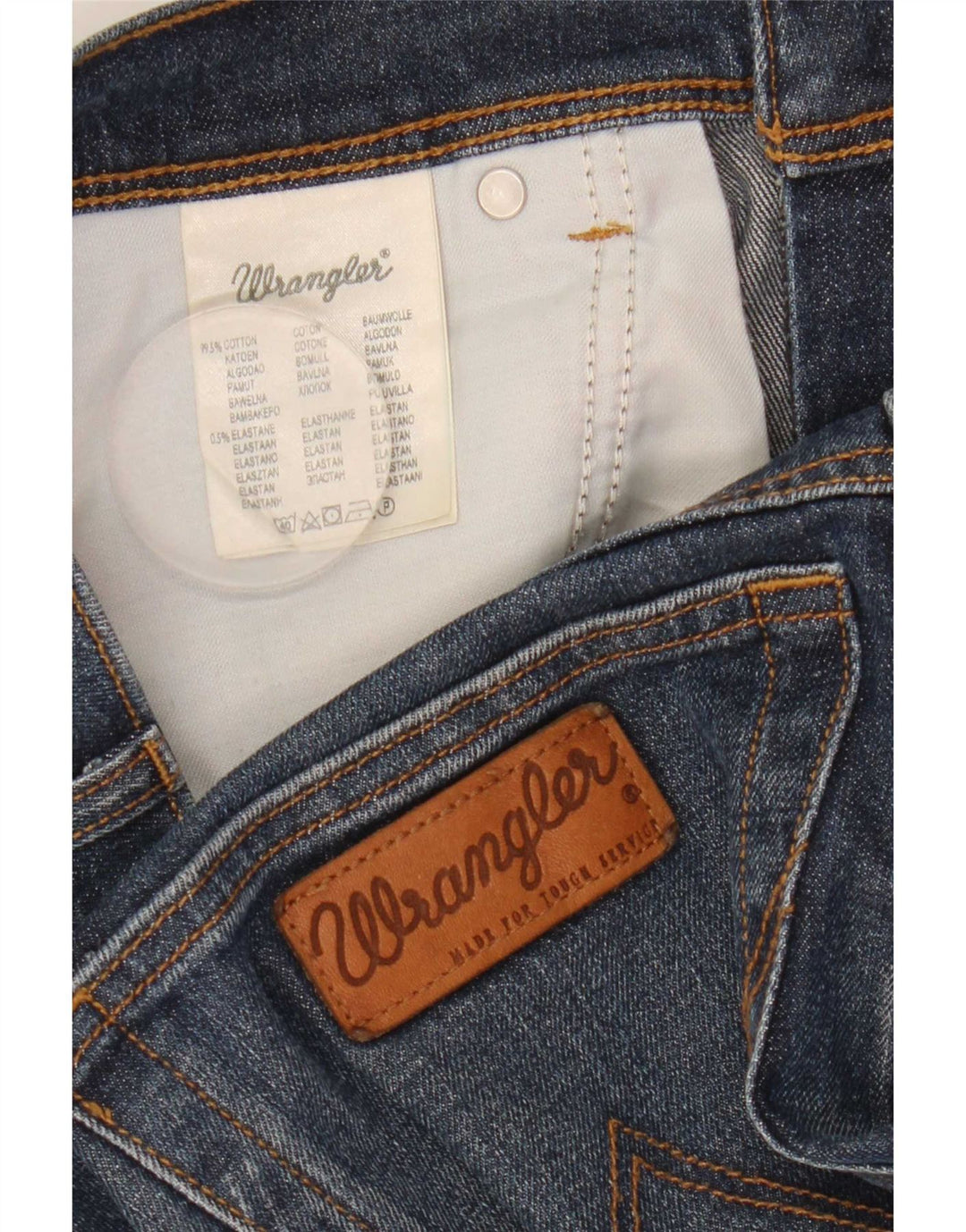 Wrangler Mens Texas Stretch Denim Shorts W33 Medium Blue Cotton