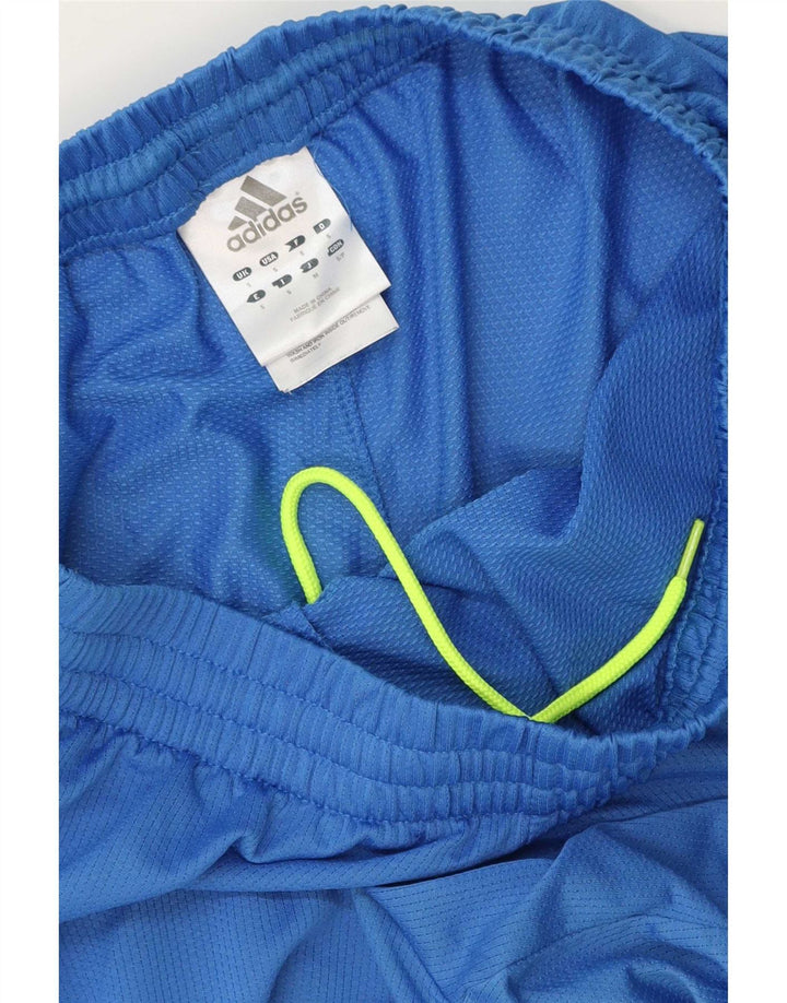 Adidas Mens Graphic Sport Shorts Small Blue Polyester