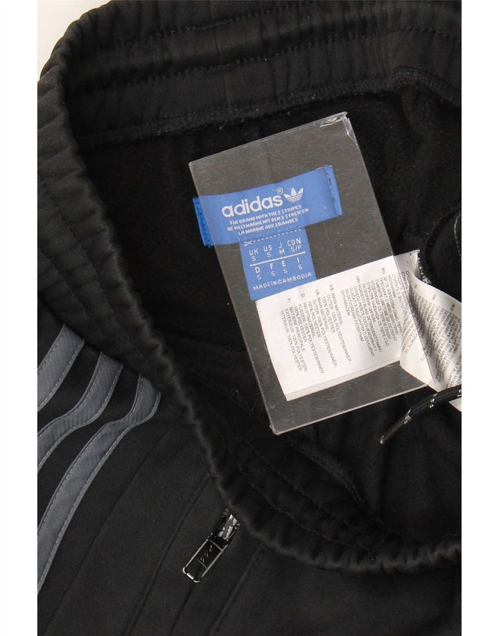 Adidas Mens Tracksuit Trousers Joggers Small Black Polyester