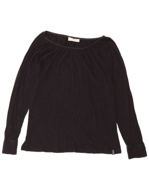 Marlboro Classics Womens Top Long Sleeve UK 16 Large Black