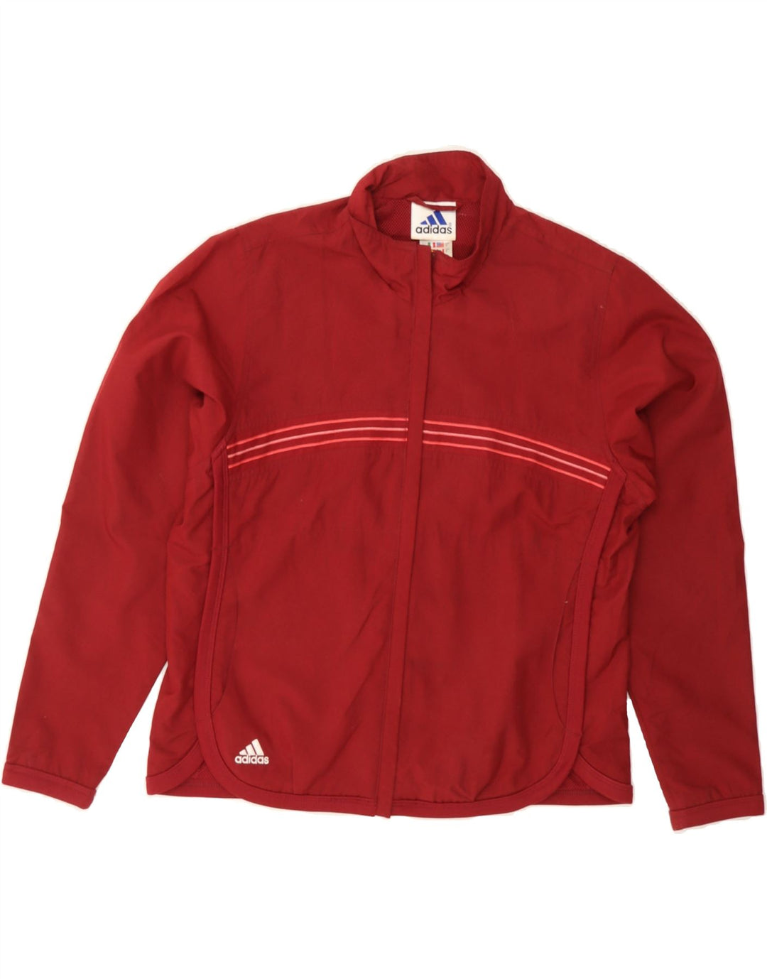 ADIDAS Girls Tracksuit Top Jacket 11-12 Years Burgundy Polyester Vintage Adidas and Second-Hand Adidas from Messina Hembry 
