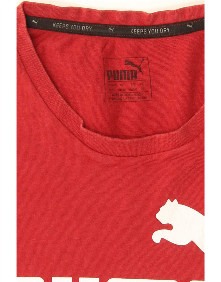 Puma Mens Graphic T-Shirt Top Medium Red