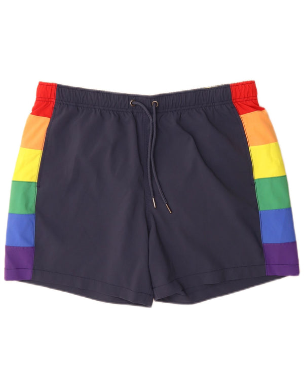 Abercrombie & Fitch Mens Swimming Shorts XL Blue Colourblock Sports