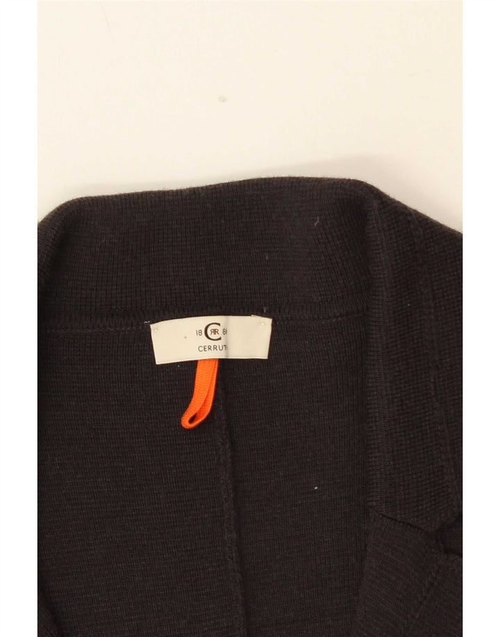 Cerruti 1881 Mens Knit 3 Button Blazer Jacket Small Grey Wool
