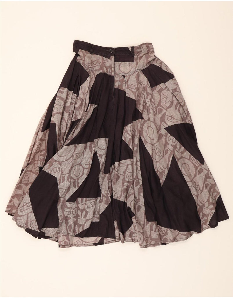 MICHIKO KOSHINO Womens Flared Skirt UK 12 Medium W27  Purple Geometric Vintage Michiko Koshino and Second-Hand Michiko Koshino from Messina Hembry 