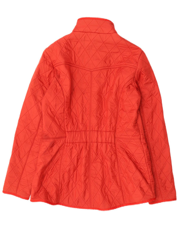 Barbour Womens Quilted Jacket UK 16 Large Red Polyamide